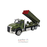 اسباب بازی طرح کامیون نظامی موشک انداز چندتایی | سایز 20 سانت