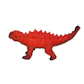فیگور طرح دایناسور گوشتی قرمز رنگ